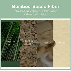 QingYa Bamboo Flushable Wet Wipes with Aloe, 360 Wipes (6 Packs) , Unbleached