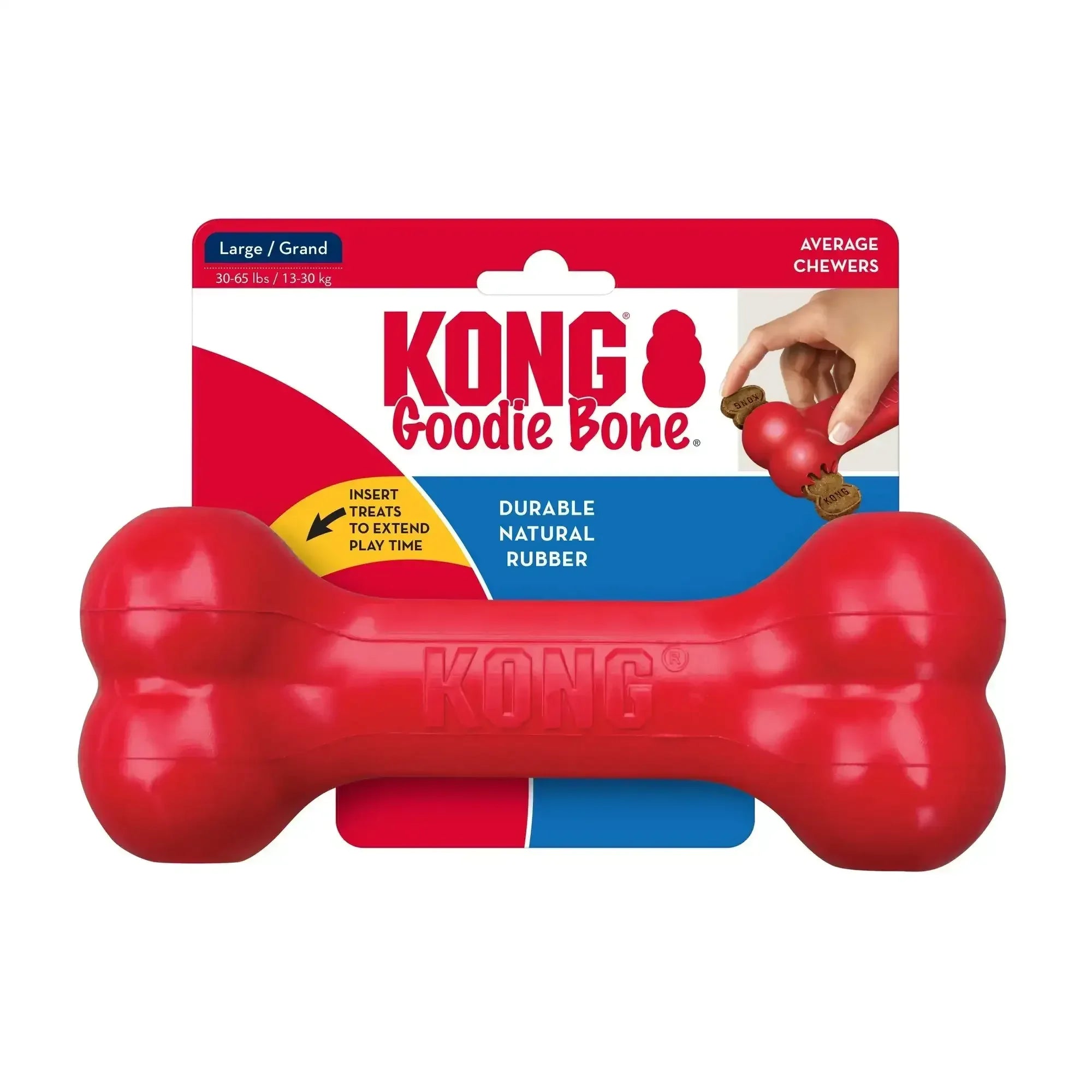 KONG® Rubber Goodie Bone for Average Chewers, Large for Dogs Between 30-65 lbs