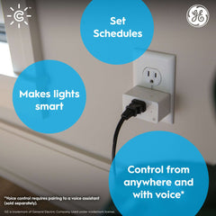 GE Cync Indoor Smart Plug, Works with Alexa and Google, Matter Compatible, 1 Pack