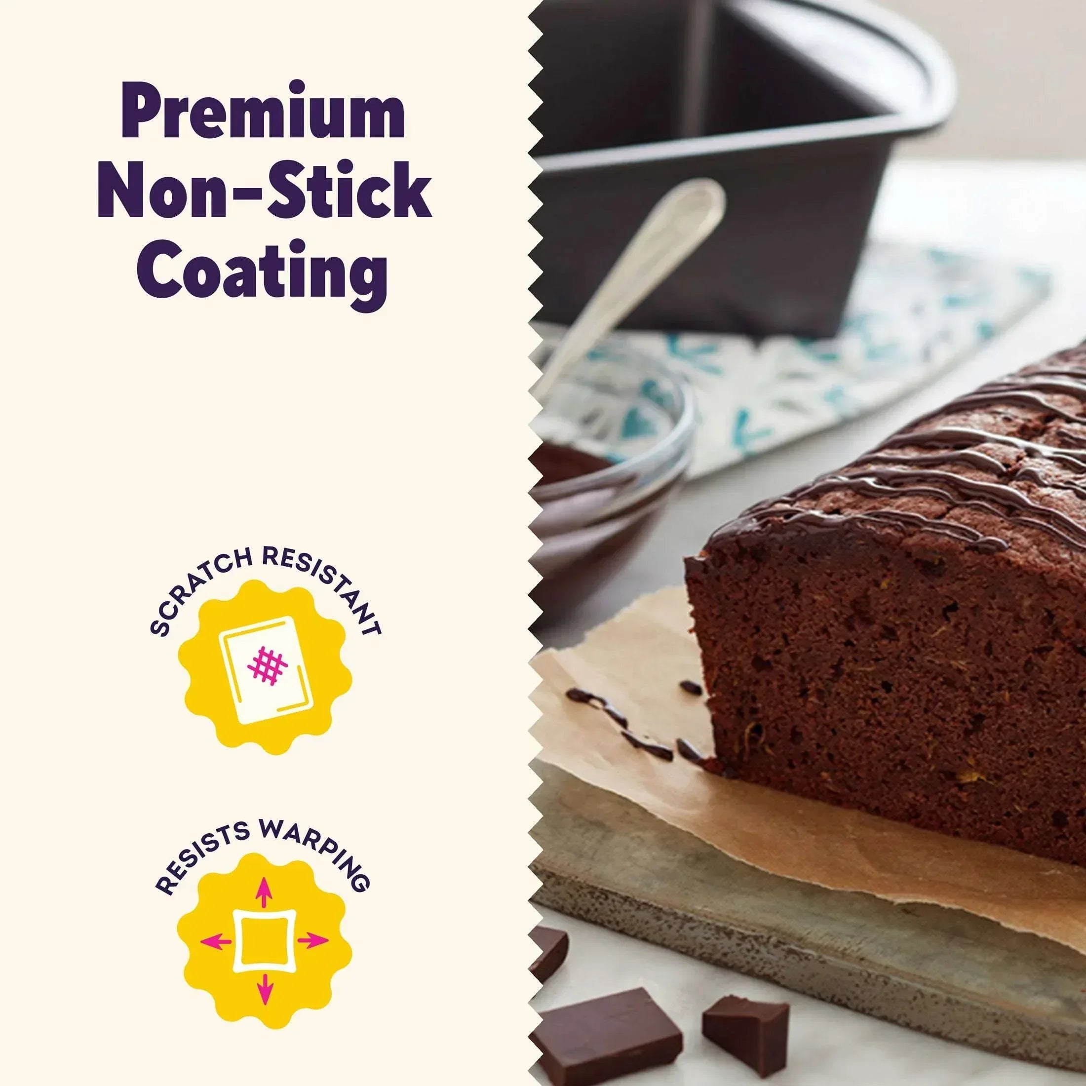 Wilton Premium Non-Stick Oblong Large Brownie Pan 9" x 13" Rectangular Baking Pan, Packaging May Vary
