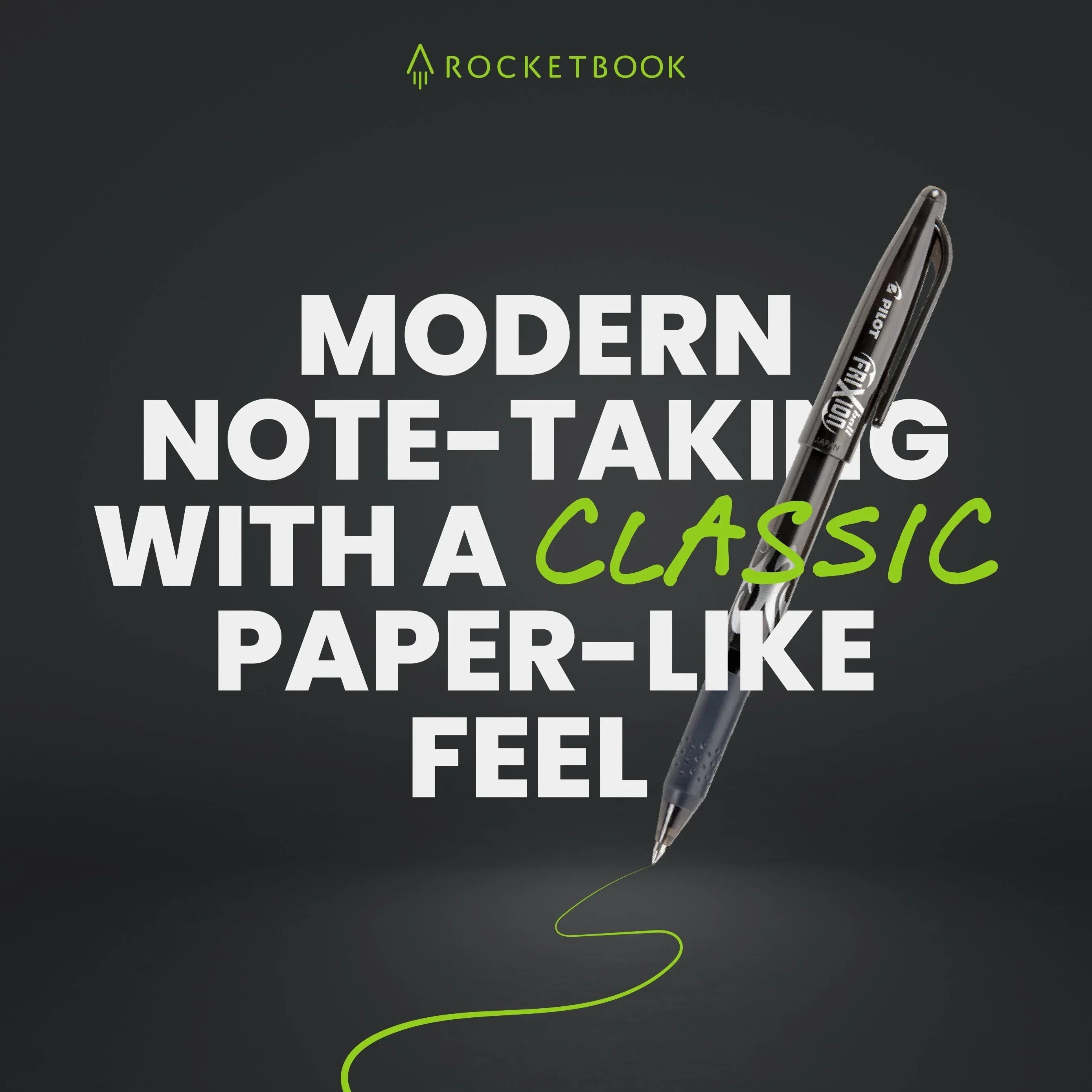 Rocketbook Smart Reusable Core Notebook - Dotted, Executive Size, Black - USA MEGA SHOP