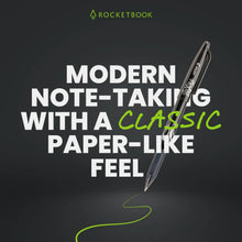 Black classic-feel notebook with stylus pen