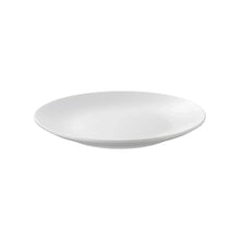 White glazed shallow bowl with wide rim