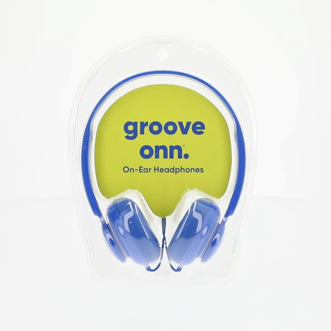 onn On-Ear Headphones, Blue