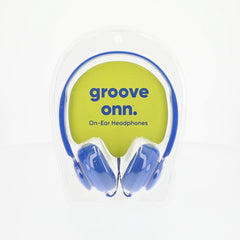 onn On-Ear Headphones, Blue