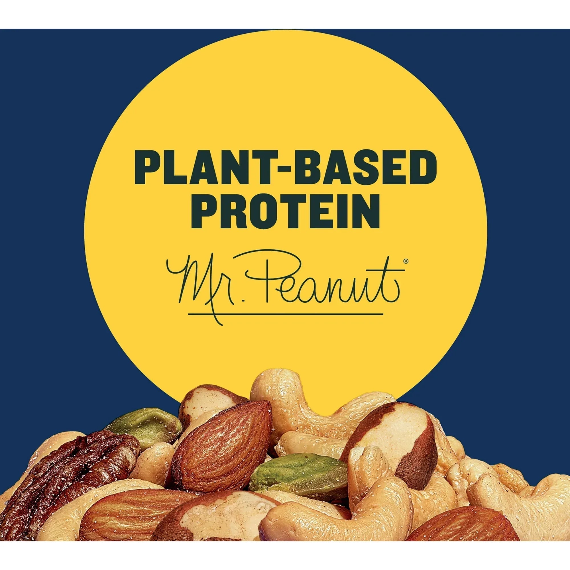 Planters Deluxe Mixed Nuts with Hazelnuts, Plant Based Protein, 15.25 oz Canister