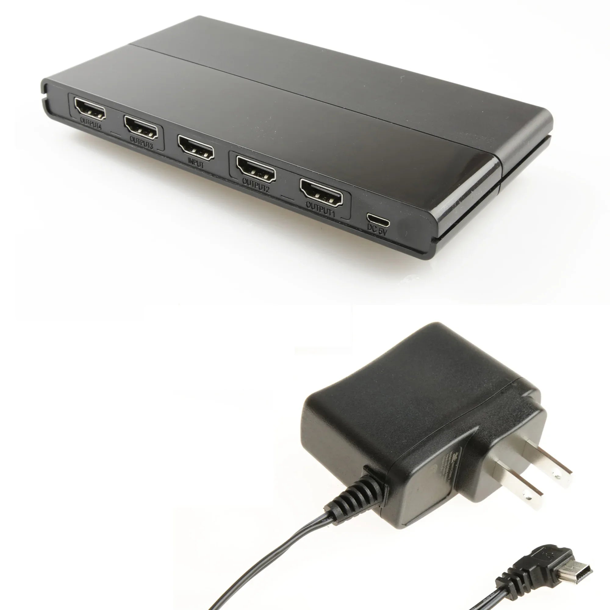 onn HDMI 4-Way Splitter, Black
