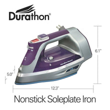 Steam iron illustration with size measurements