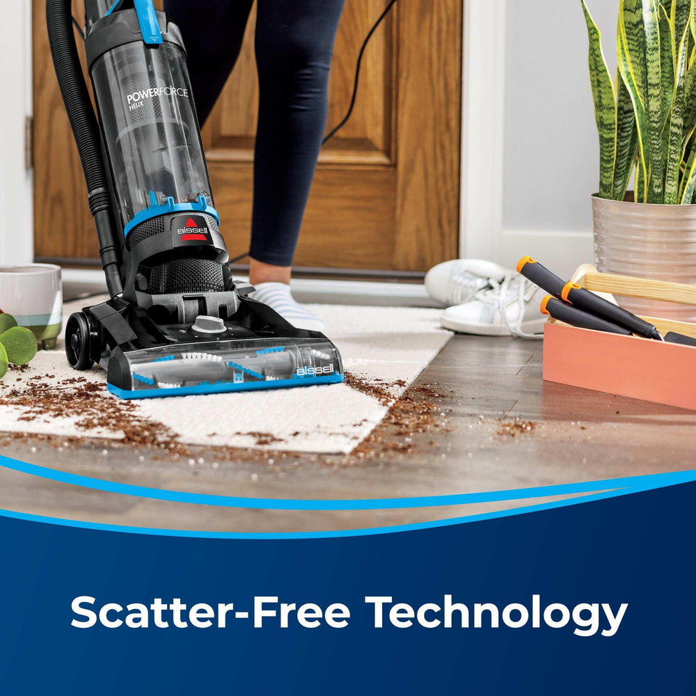 BISSELL PowerForce Helix, Bagless, Upright Vacuum, Pet Friendly, Scatter-Free Technology, Helix Dirt Separation System, Lightweight, 3313, Blue & Black - USA MEGA SHOP