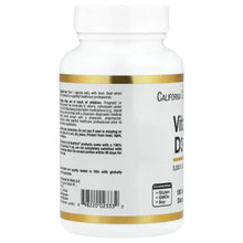 Vitamin D3 + K2 supplement bottle back label with ingredients text