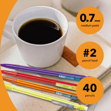 #2 lead BIC mechanical pencils in assorted colors