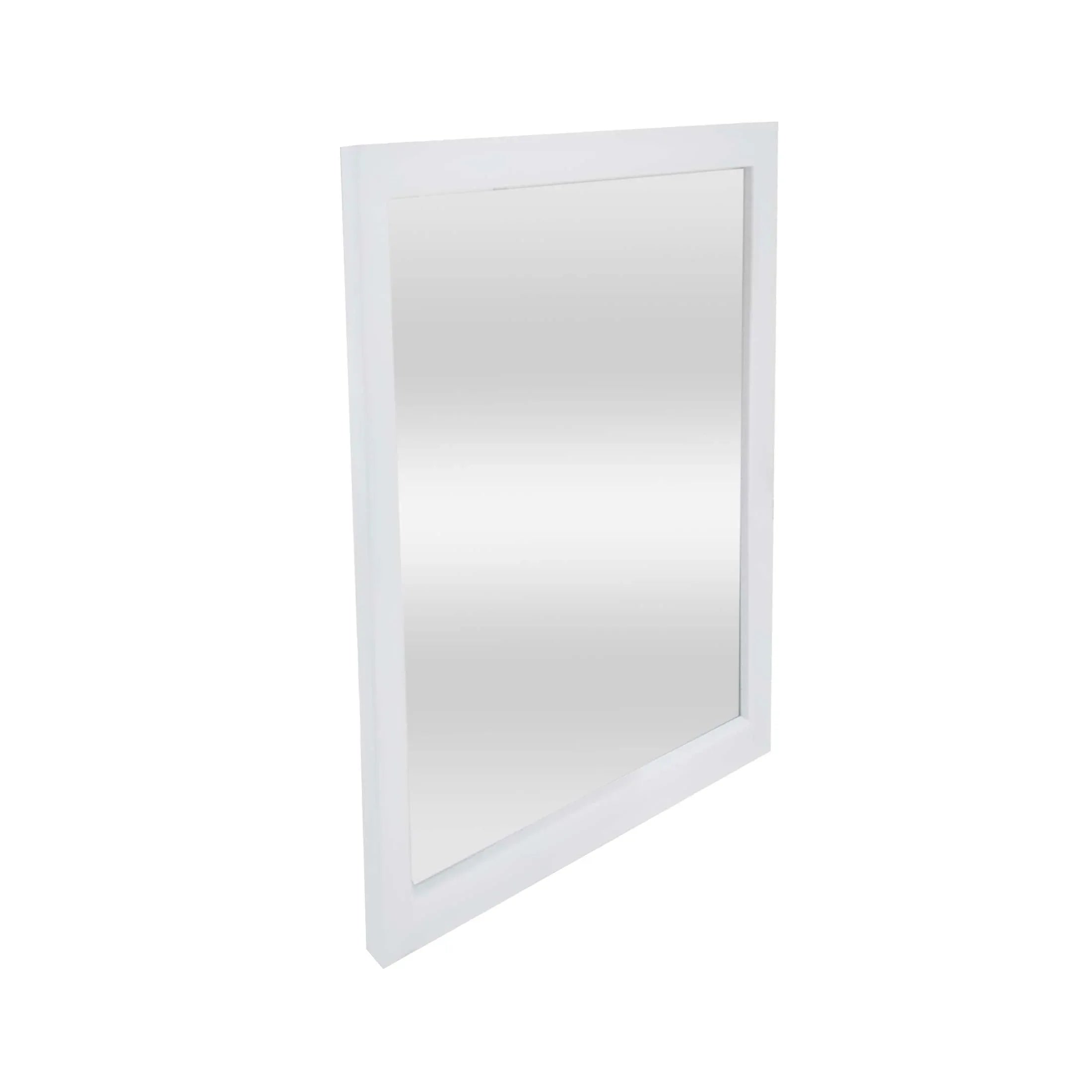 Mainstays 16x16 White Framed Small Decorative Wall Mirror for Bathroom or Living Room