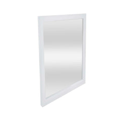 Mainstays 16x16 White Framed Small Decorative Wall Mirror for Bathroom or Living Room