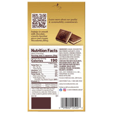 Ferrero Rocher macadamia & hazelnut milk chocolate bar nutrition facts label
