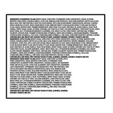 Ingredients list for Fruit & Grain cereal bars