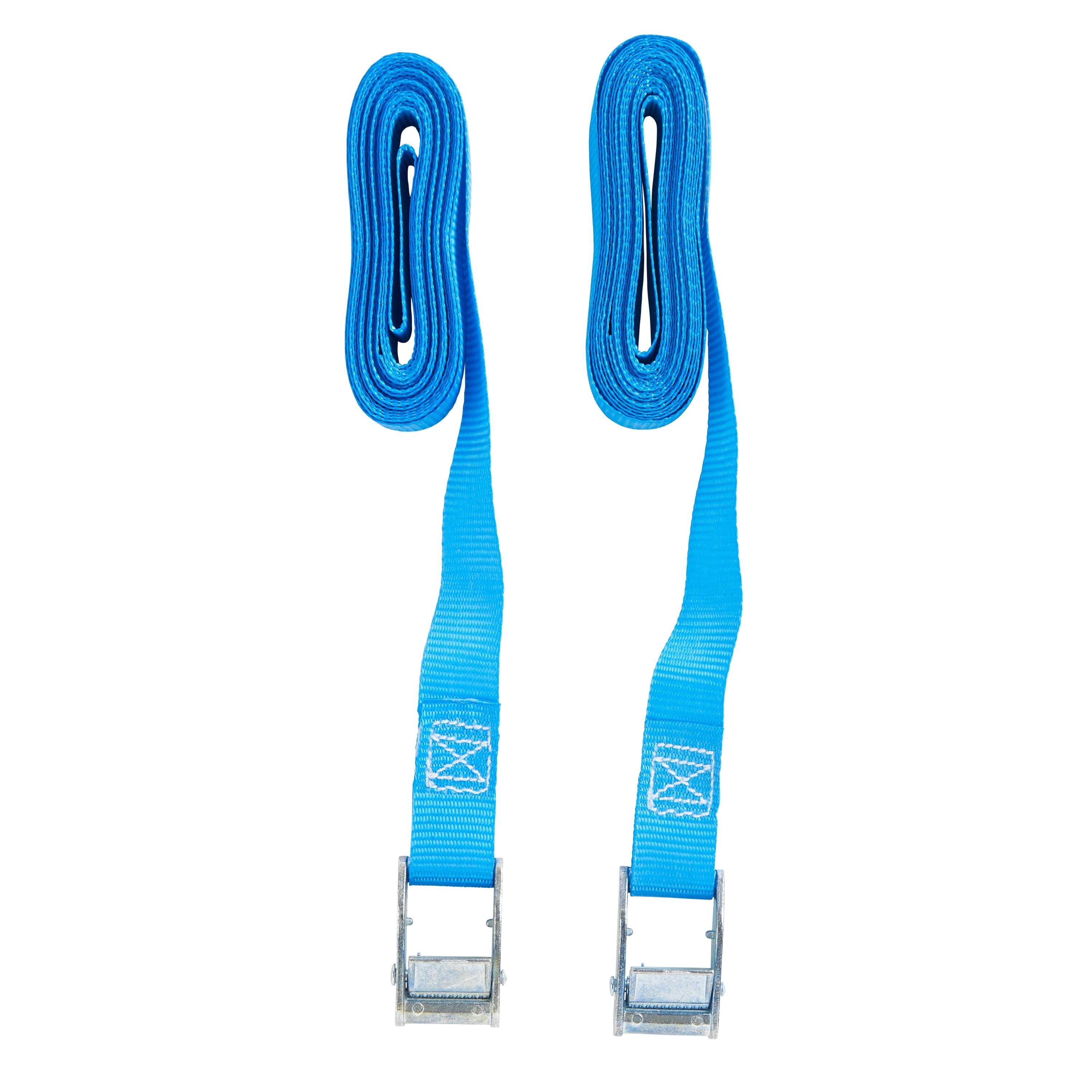 Hyper Tough 13 ft x 1 in Cam Buckle Lashing Strap Tie Down, 200 lbs., 2 Straps