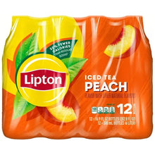 Lipton iced tea peach 12-pack carton