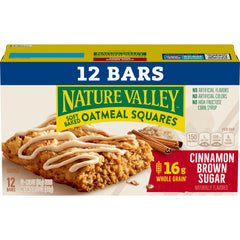 Nature Valley Soft Baked Oatmeal Squares, Cinnamon Brown Sugar, 12 Bars, 14.88 oz
