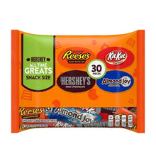 Chocolate candy variety bag with Hershey's, Reese's, KitKat, AlmondJoy snack size pieces