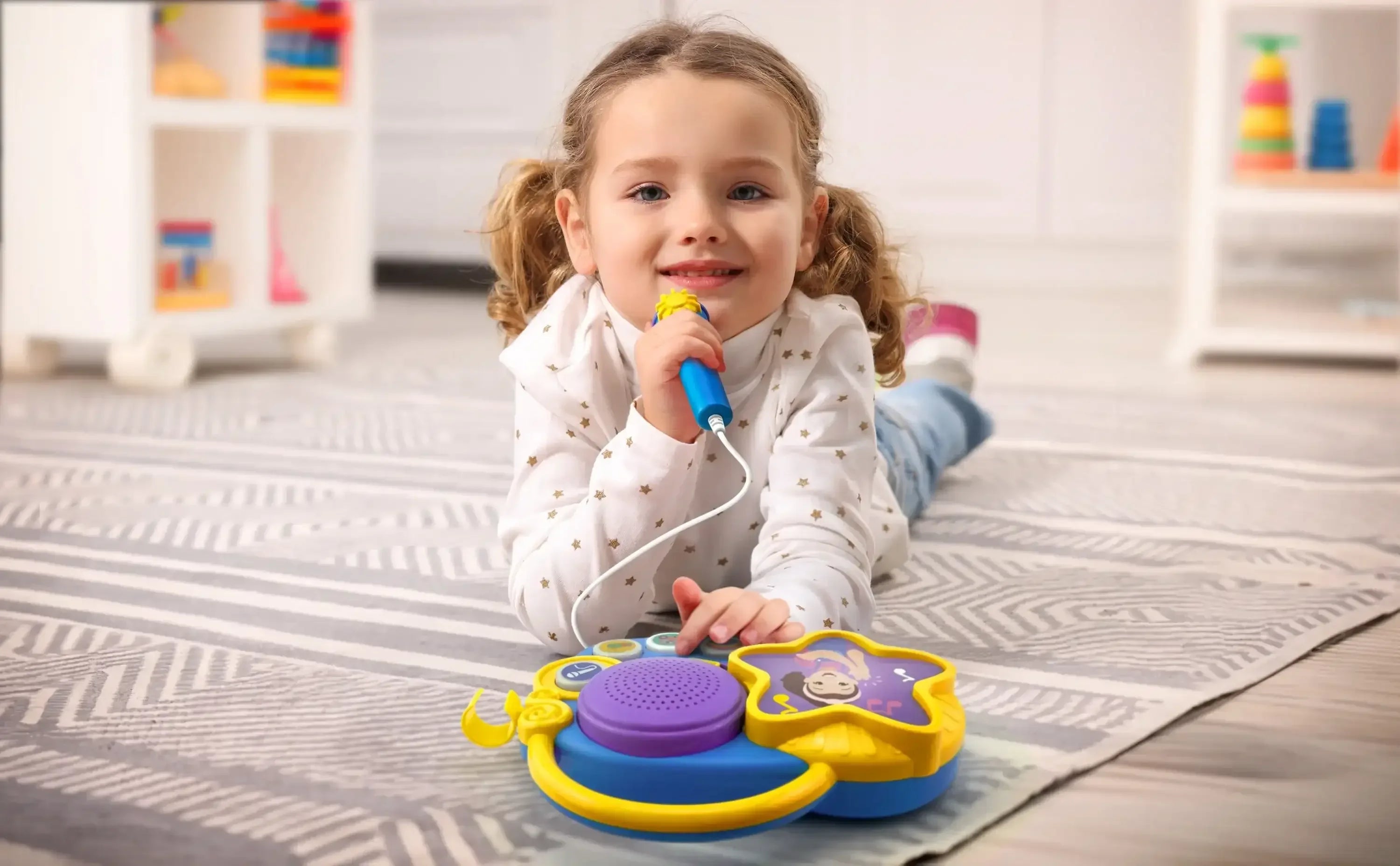Ms. Rachel Karaoke Microphone Sing-Along Musical Boombox, Child Electronic Learning Systems for 18+ Months - USA MEGA SHOP