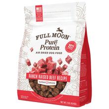 Air-dried beef recipe dog food pouch with ranch raised beef bites and 90% liver claim