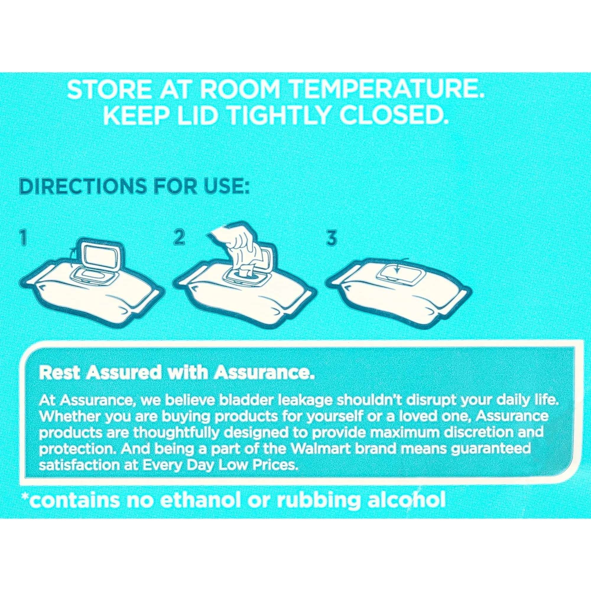 Assurance Disposable and Pre-Moistened Premium Extra Large Washcloths for Adults, 192 Count