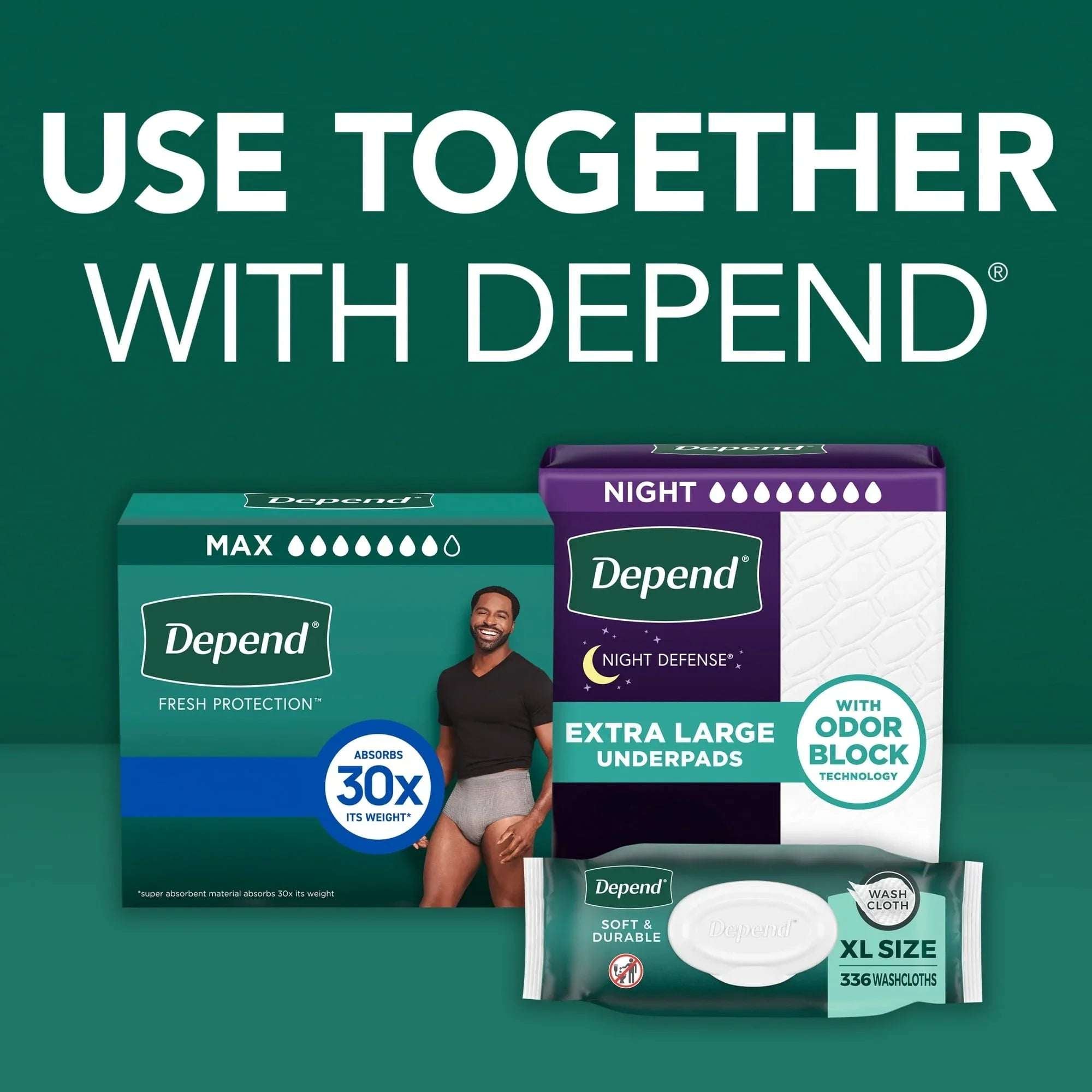 Depend Fresh Protection Incontinence Underwear for Men, Adult Diapers, XL