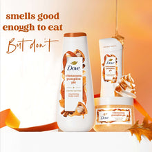 Dove cinnamon pumpkin pie hand wash bottle set with body wash box and mini bottle