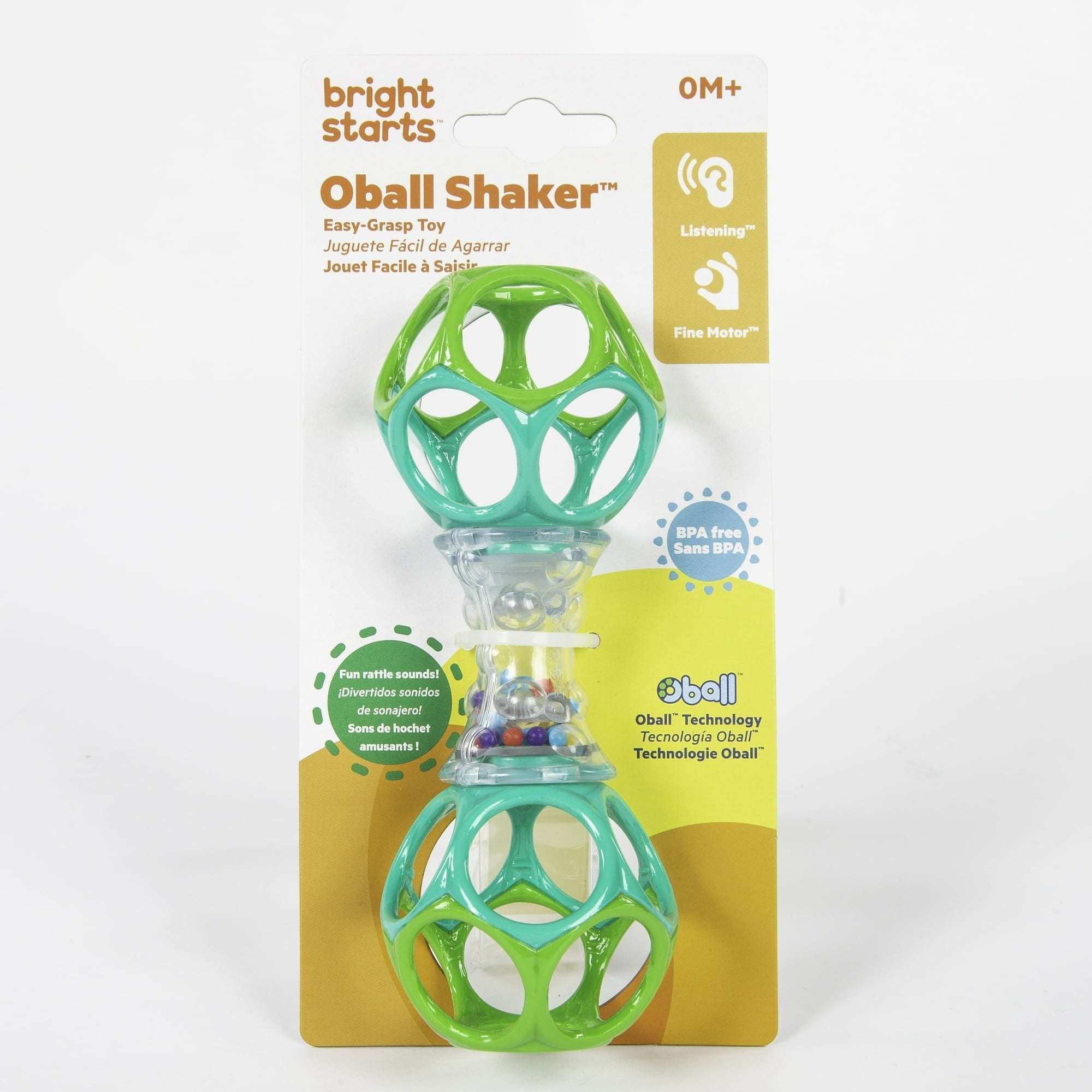 (2 pack) Oball Shaker Rattle Toy, Ages Newborn +