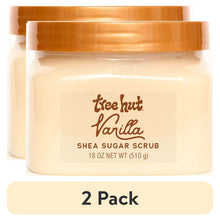 Tree Hut Vanilla Shea Sugar Scrub 2 pack, 18 oz jars with brown lids