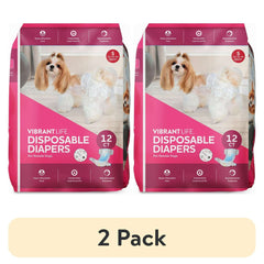 Vibrant Life Disposable Dog Diapers for Female Dogs, S, 12 Count