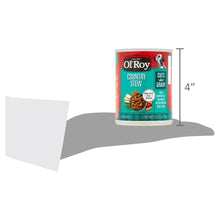 Wet dog food can with height measurement labeled 4 in.