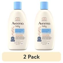 Aveeno baby cleansing therapy moisturizing wash, oatmeal bath body wash, 2-pack, 8 fl oz