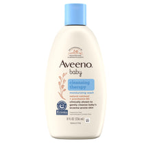 Aveeno baby cleansing therapy moisturizing wash bottle, oatmeal bath body wash, 8 fl oz