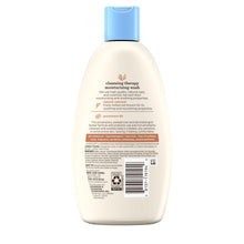 Aveeno baby cleansing therapy moisturizing wash bottle, back label with barcode, 8 fl oz