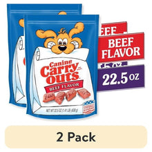 Beef flavor dog treats 2-pack, 22.5 oz pouches with illustrated logo