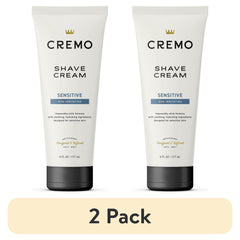 (2 pack) Cremo Sensitive Skin Concentrated Shave Cream, Unscented, 6 fl oz