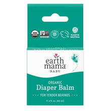 Earth Mama organic diaper balm box front, teal and white, 2 fl oz (60 ml)