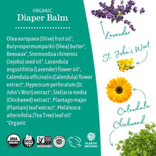 Earth Mama organic diaper balm box with lavender and calendula flower graphics