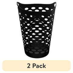 Mainstays Flex Carrying Handles Laundry Hamper, Black, Adult