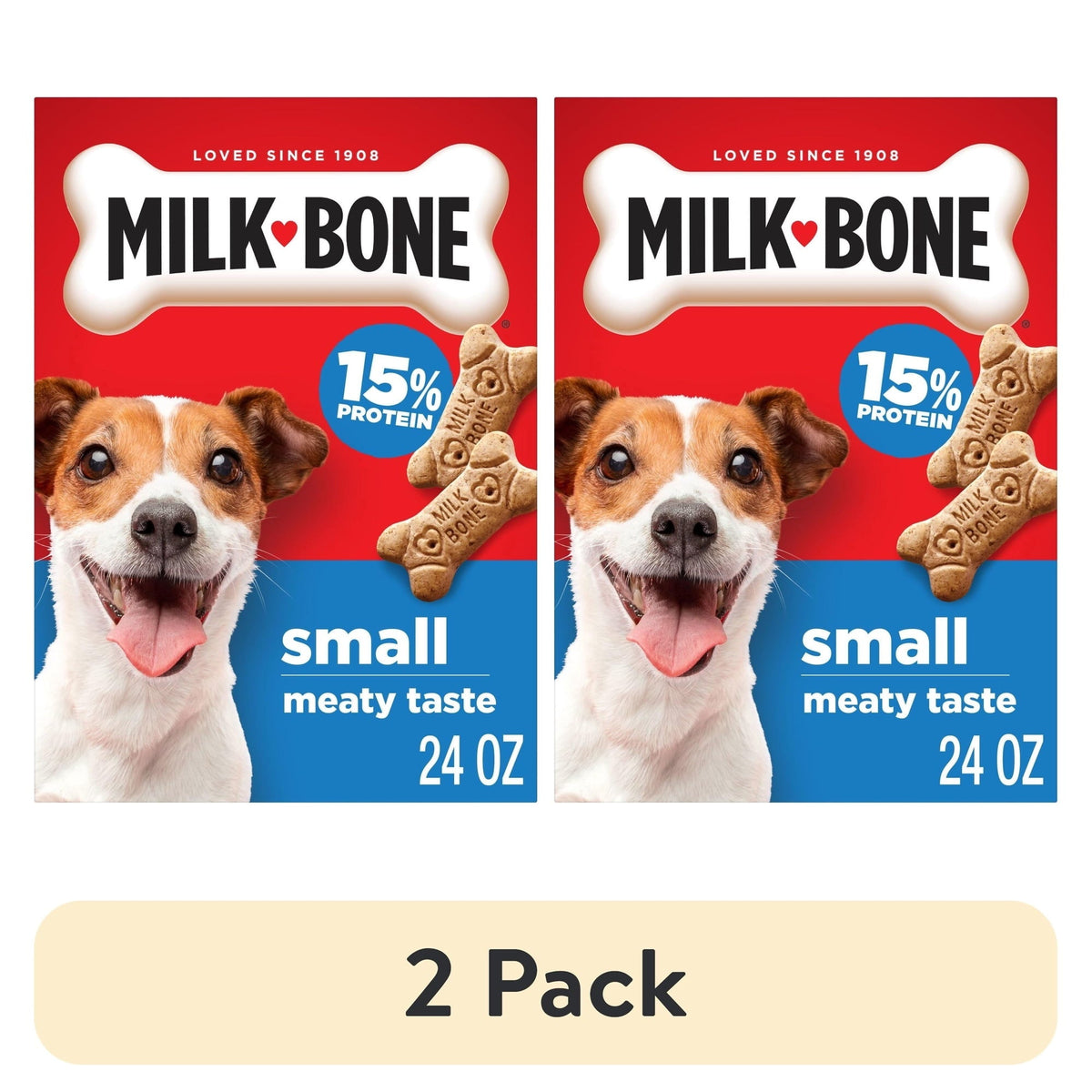 (2 pack) Milk Bone Original Biscuits, Small Dog Treats, 24 oz Box