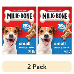 (2 pack) Milk Bone Original Biscuits, Small Dog Treats, 24 oz Box
