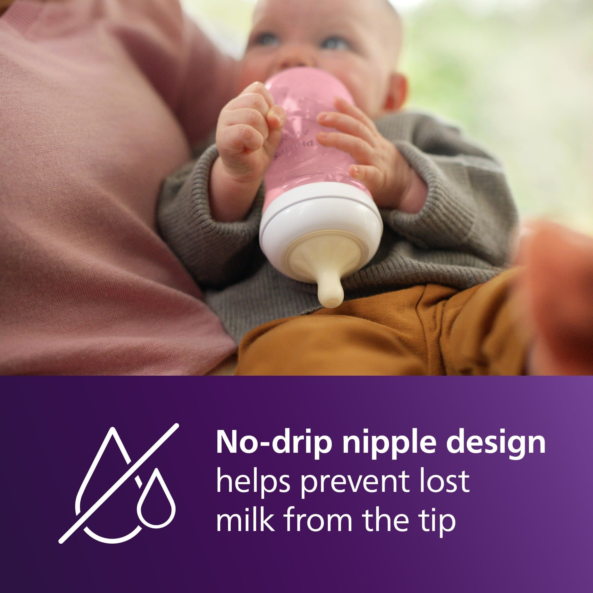 (2 pack) Philips Avent Natural Baby Bottles, Medium Flow, 9oz, Pink, 3-Pack, SCY903/13