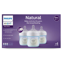 Philips Avent Natural baby bottles, blue, retail box with nipples