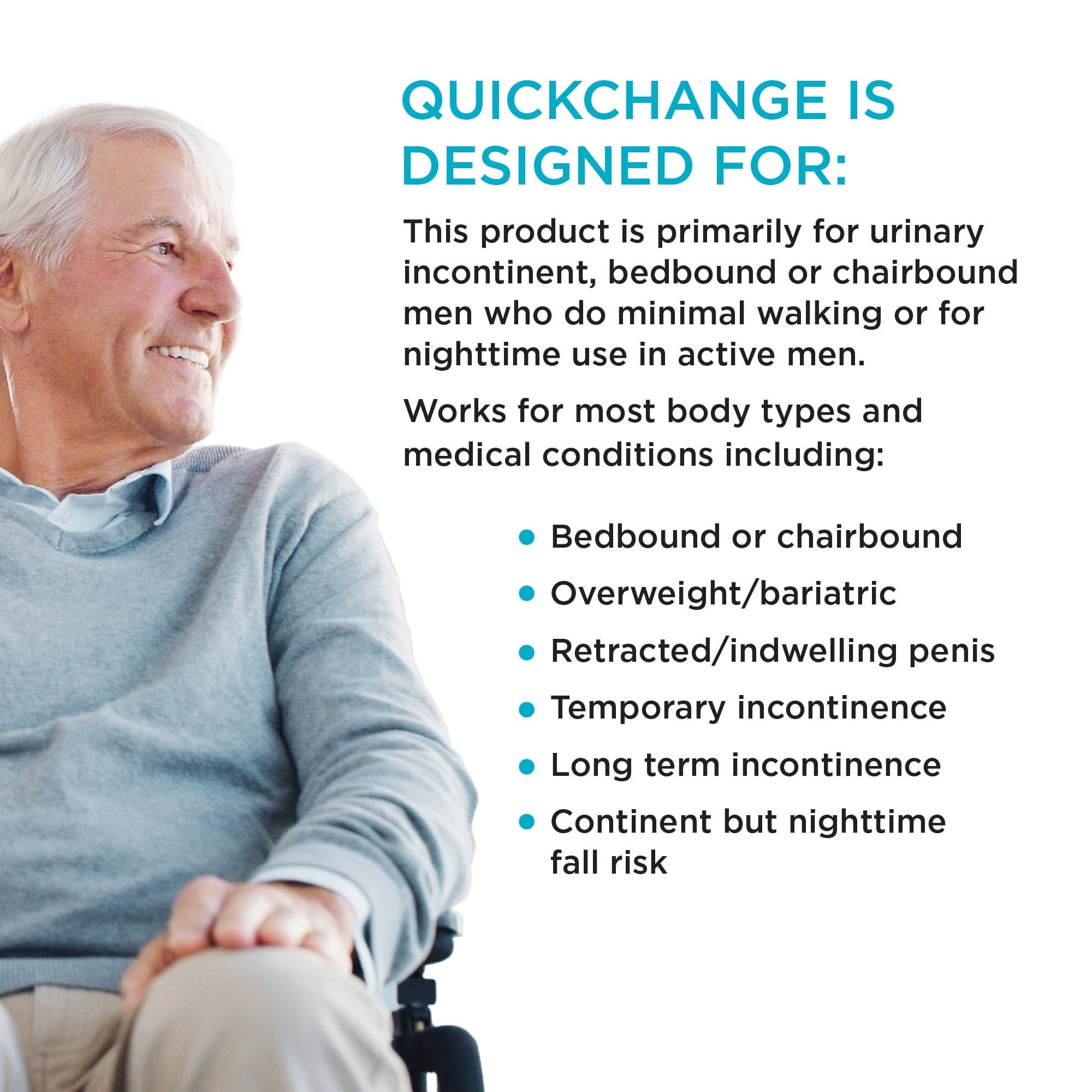 (2 pack) QuickChange Male Maximum Absorbency Incontinence Wrap, One-Size, 8 Count