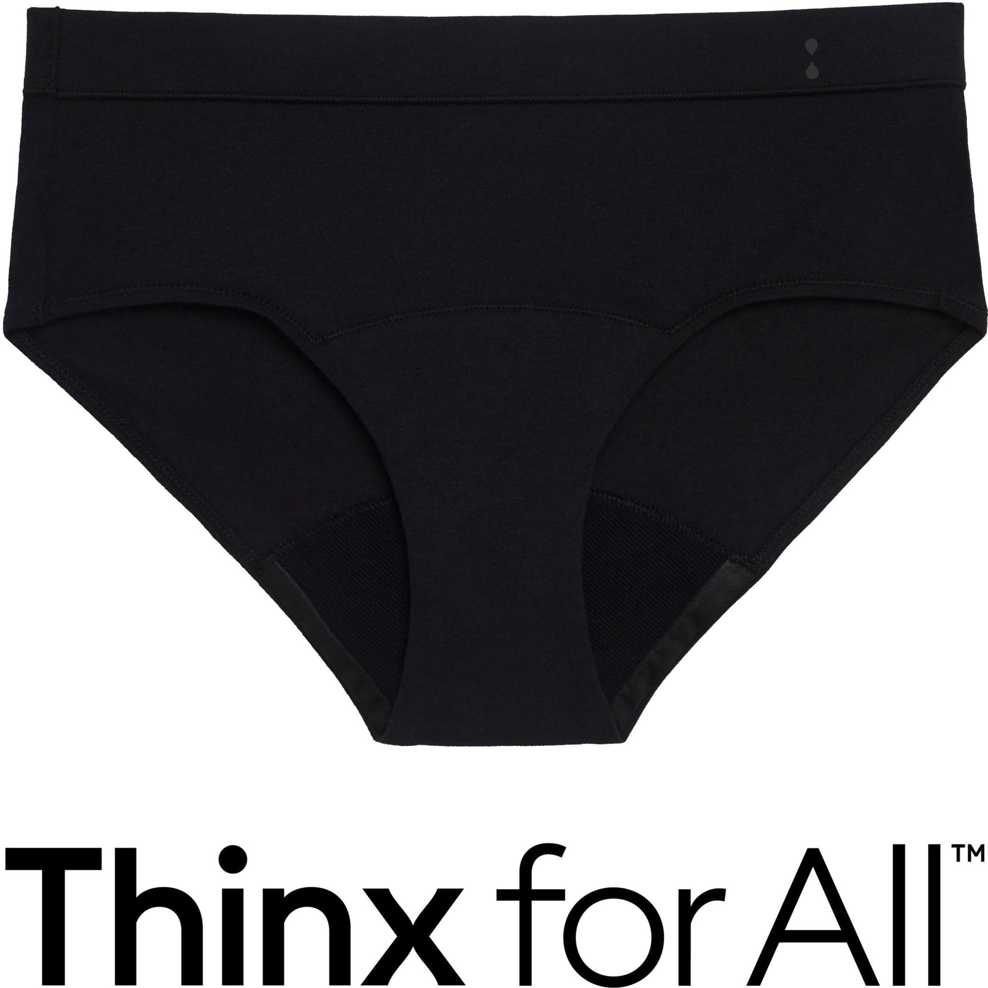 (2 pack) Thinx for All Women's Comfort Brief Leakproof Period Underwear Black