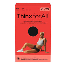Thinx for All leakproof period underwear brief, 2-pack XL/TG size packaging