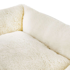 Vibrant Life Medium Luxe Cuddler Dog Bed, Cream, 27" x 21"