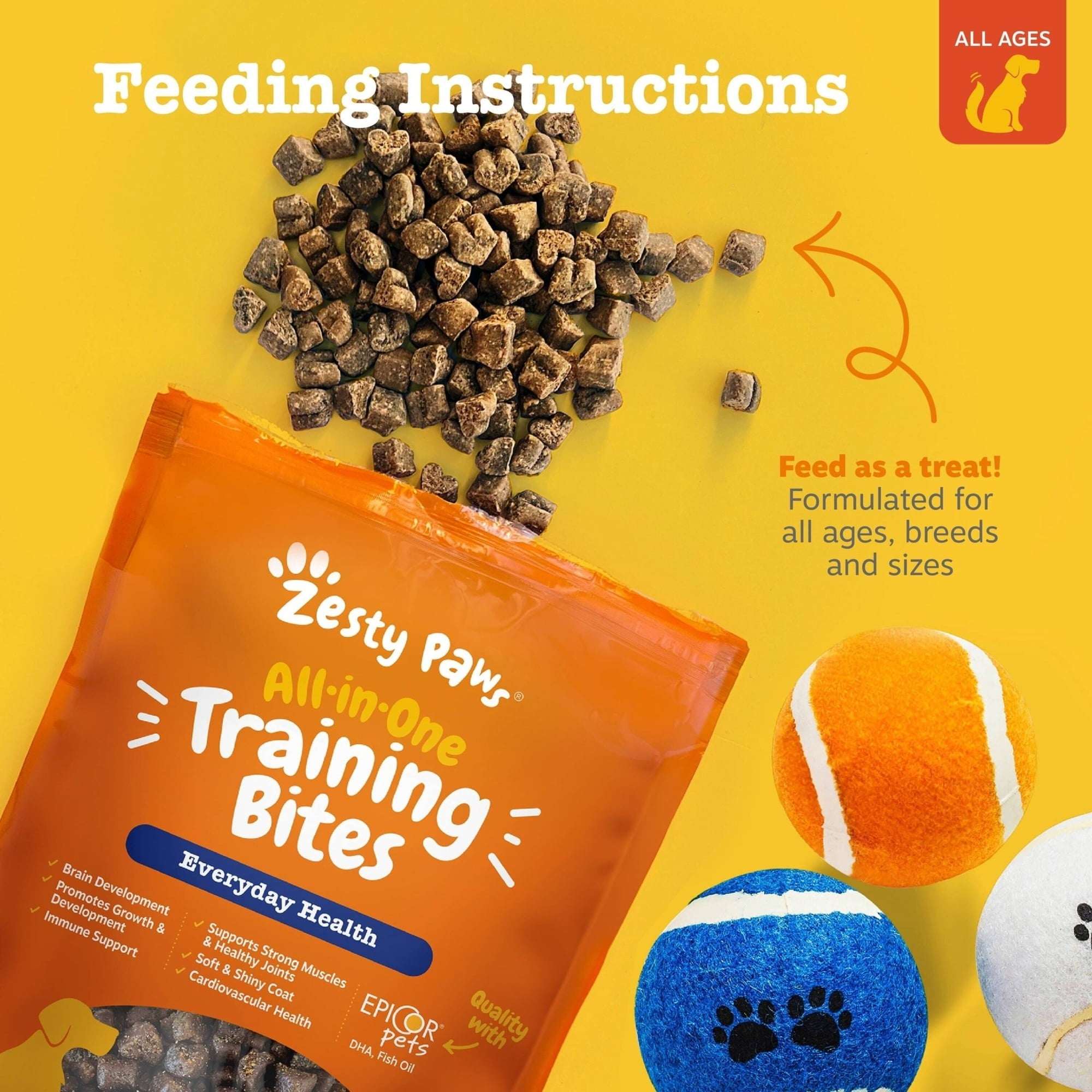Zesty Paws All-in-One Training Bites Bacon Flavor, 8oz
