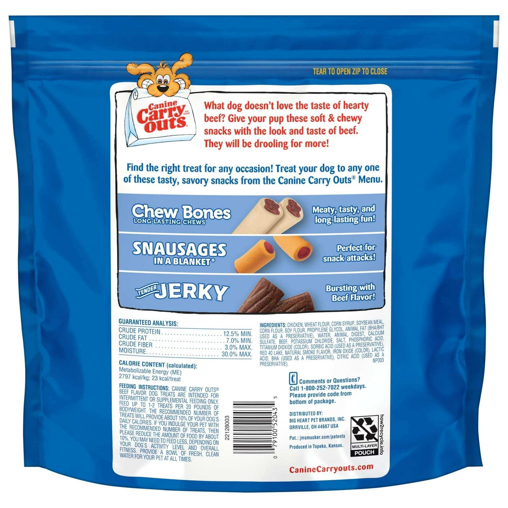 Canine Carry Outs Beef Flavor Dog Treats